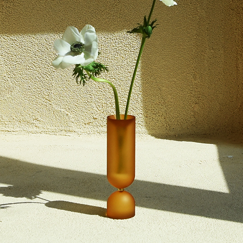 Puddle Vase 45[Amber Brown]